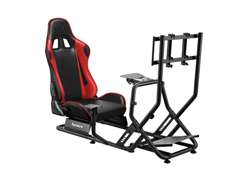 Cockpit racing Huzaro HZ-Speed 6.0, Compatibil volan & pedale, Suport monitor, Cadru otel (Negru)