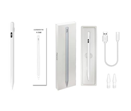 Stylus iSEN Pencil K-394 Touch, Afisaj digital, 105 mAh, Compatibil cu Apple, Android, Hongmeng, partial cu Windows OS (Alb)