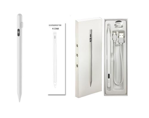 Stylus Pen iSEN Pencil K-394i Touch, Varf Apple, 105 mAh, Afisaj Digital, Type-C, Compatibil cu tablete iPad (dupa 2018), sistem 12.2 si versiuni ulterioare (Alb)
