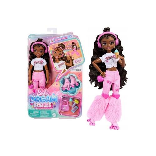 Papusa Barbie Dream Besties Brooklyn pe roti,  cu accesorii, 4+ ani