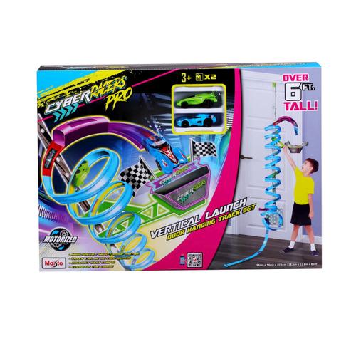 Set de joaca Maisto Cyber Racers - Door Hoop, pista cu carucioare, 180 cm