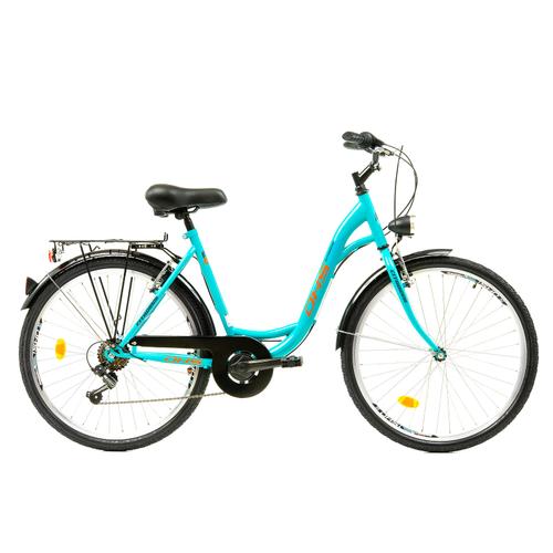 Bicicleta Oras DHS Citadinne 26034, roti 26 inch, marimea L, Turcoaz Bicicleta Oras DHS Citadinne 26034, roti 26 inch, marimea L, Turcoaz
