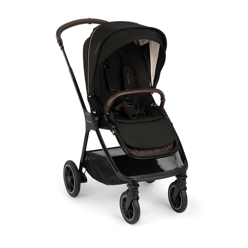Carucior compact Nuna TRIV next colectia Riveted,  0 - 22kg, Negru/Maro