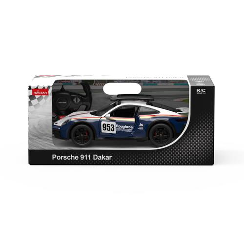 Masina cu telecomanda Porsche 911 Dakar, scara 1 la 14 (Multicolor)