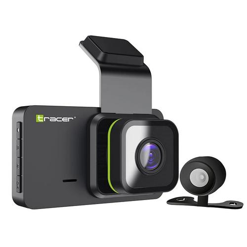 Camera video auto fata spate DVR Tracer OPTI 3D-WF, Full HD (1920x1080), Unghi 120 grade, G-sensor, Microfon si difuzor, Wi-Fi (Negru)