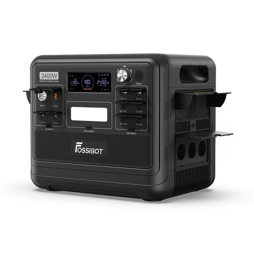 Statie de incarcare portabila Fossibot F2400, 2400W, 2048Wh, 640000mAh, Ecran LCD, lanterna LED, 4 x USB-C, 2 x USB-A (Negru)
