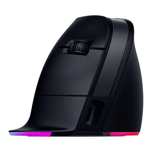 Mouse Wireless Razer Pro Click V2 Vertical, HyperSpeed 2.4GHz/Bluetooth/USB-C, 30000 DPI, Senzor Razer Focus Pro 30K, Chroma RGB (Negru)