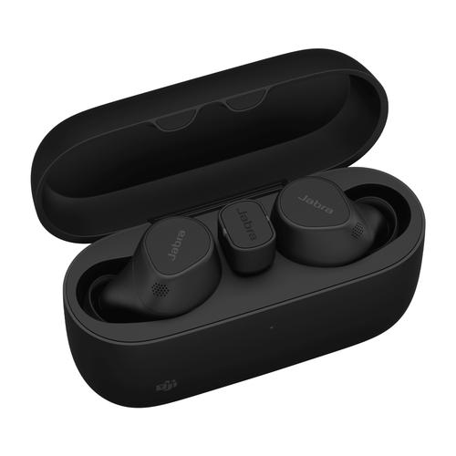 Casti True Wireless Jabra Evolve2 Buds USB-C MS, Bluetooth, ANC, 4+2 Microfoane (Negru)