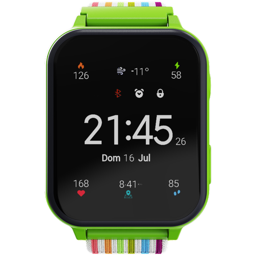 Smartwatch copii CANYON Alfie KW-37 Study&Game, Ecran IPS 1.69inch, 512MB Flash, 16 jocuri, Camera, IP66 (Verde)