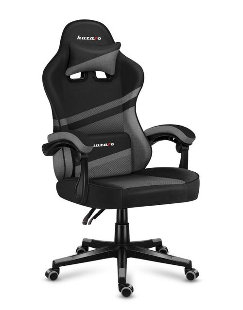 Scaun gaming Huzaro HZ-Force 4.4, Mesh, Cotiere moi, Perne lombara & cervicala, Cadru otel (Gri)
