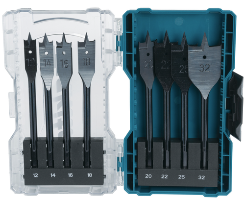 Set de burghie pentru frezare plana Makita E-08698, 12-32 mm, 8 piese
