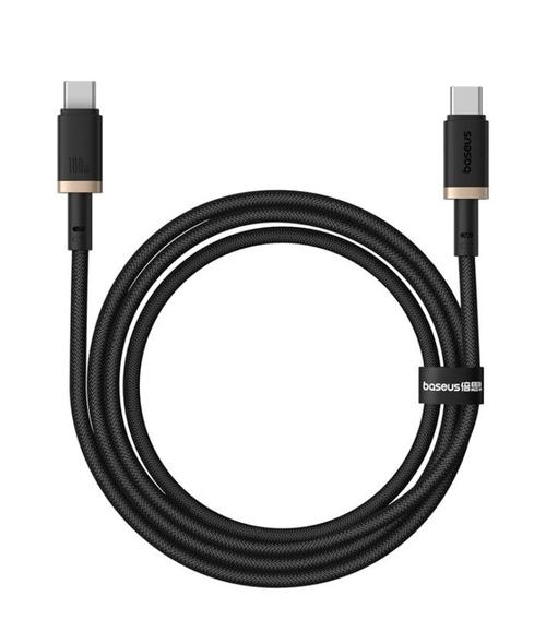 Cablu alimentare si date Baseus Dura, USB Type-C la USB Type-C, 100 W, 1m (Galben/Negru)