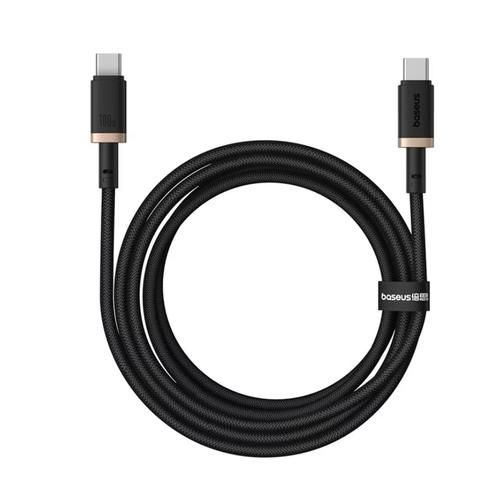 Cablu alimentare si date Baseus Dura, USB Type-C la USB Type-C, 100 W, 2m (Galben/Negru)