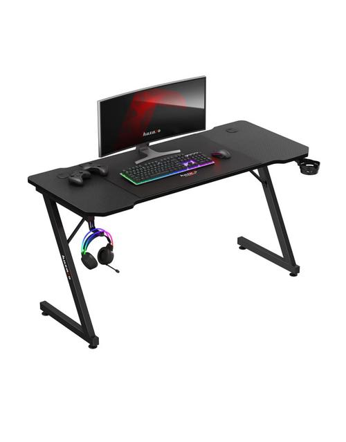 Birou gaming Huzaro Hero 3.3, 140 cm x 60 cm, Mouse Pad XXL inclus (Negru)