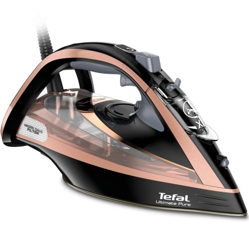 Fier de calcat Tefal Ultimate Pure FV9867E0, 3000W, talpa Durilium AirGlide Autoclean, jet de aburi 260 g/ min, tehnologie Micro-Calc Filter 2in1 (Roz/Negru) - 0 | YEO