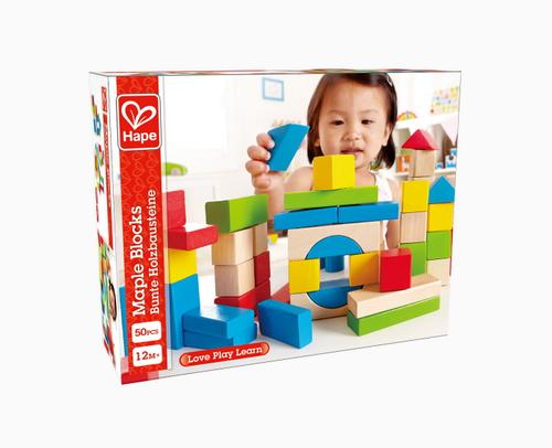 Joc - Hape Maple Block Set - 50 piese - Hape