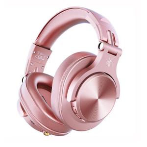 Casti Wireless profesionale OneOdio Fusion A70, Bluetooth 5.2, Jack 3.5 mm, Jack 6.35 mm, Difuzor 40 mm, Impedanta 32 Ohm, Acumulator 650 mAh (Roz)