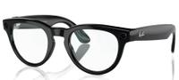 Ochelari de soare Smart Ray-ban META Headliner Shiny RW4009, Wi-Fi 6, Bluetooth, Aparat foto cu filmare, Asistent vocal, 32GB Flash, Meta AI integrat, Lentile Transparente (Negru)