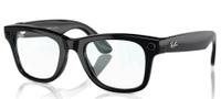 Ochelari Smart Ray-ban META WAYFARER Shiny, Wi-Fi 6, Bluetooth, Aparat foto cu filmare, Asistent vocal, 32GB Flash, Lentile Transparente (Negru)
