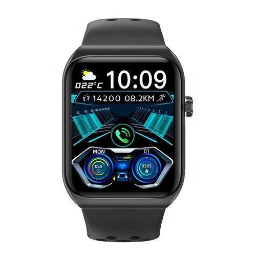 Smartwatch iSEN BK01, Ecran HD 1.81inch, Apel Bluetooth, ECG, glucoza din sange, oxigen din sange, tensiune arteriala, puls, temperatura corporala, redare muzica, 270 mAh (Negru)