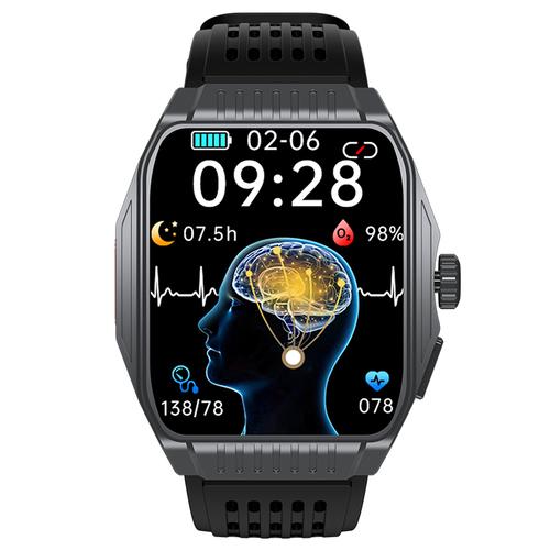 Smartwatch iSEN JT03, Ecran HD 1.85inch, Imbunatatire somn, Glicemie, PPG+ECG, HR, Apel Bt, SOS, Asist. vocal, Ingrijire de la distanta (Gri)