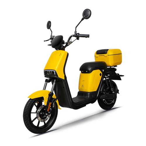 Moped electric SUNRA Rainbow, Putere motor 1000W, Viteza maxima 25 km/h, Autonomie 87km, Roti 16inch (Galben)