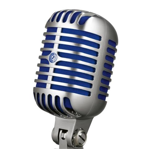Microfon Deluxe Vocal Shure Super 55, Supercardioid Dinamic, XLR (Gri/Albastru)