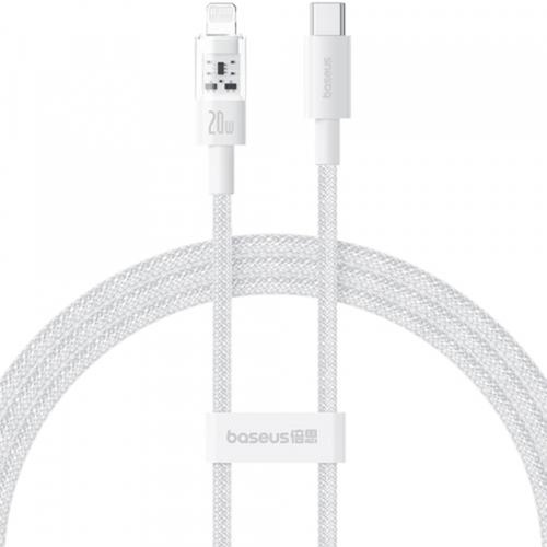Cablu Date si Incarcare USB-C - Lightning Baseus P10373001211-00 Gem, 20W, 1m, Alb