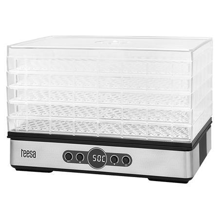 Deshidrator de alimente Teesa TSA3032, 400 W, 5 tavi (Argintiu)