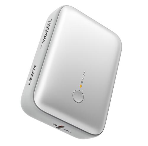 Acumulator extern Aukey PB-Y55, 10000 mAh, 15 W, USB-A, USB Type-C (Alb)