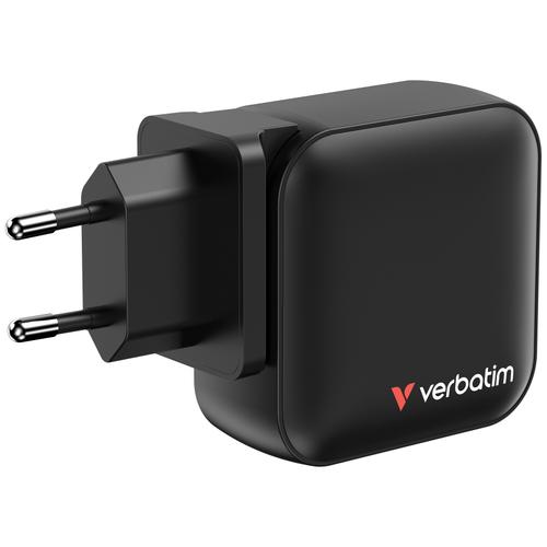 Incarcator Verbatim mini GaN 32231, 100 W, EU/UK/US, 3 x USB-C, 1xUSB-A QC 3.0 (Negru)