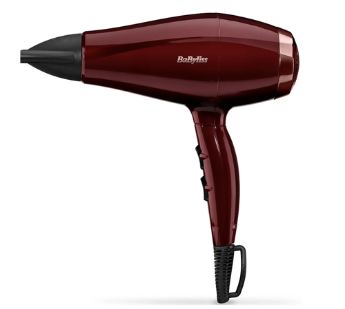 Uscator de par BaByliss 5912PE, 2200 W, 2 viteze, 3 trepte temperatura, Cablu profesional 2.5m (Rosu)
