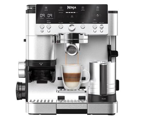 Espressor semi-automat Ninja Luxe Café Premier ES601EU 1650 W 19 bauturi Cold Brew Spumare Rasnita cu 25 setari macinare Capacitate boabe 250 gr (Inox)