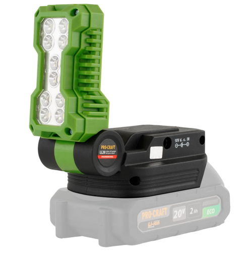 Reflector LED portabil pe acumulator Procraft 16446, 500 lm, fara acumulator/incarcator incluse (Verde/Negru)