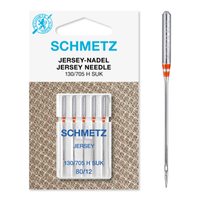 Set 5 ace de cusut tricot, Jersey, finete 80, Schmetz 130/705 H SUK VCS