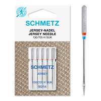 Set 5 ace de cusut tricot, Jersey, finete 90, Schmetz 130/705 H SUK VDS