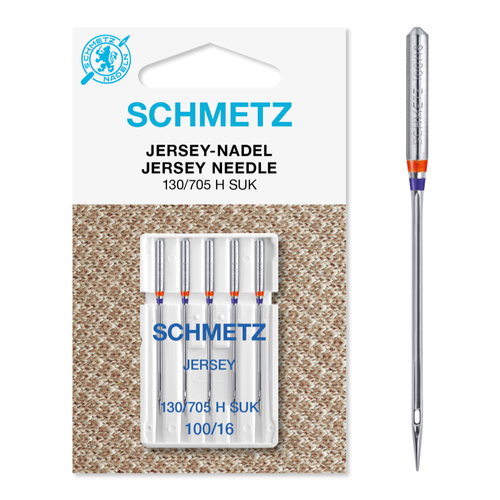 Set 5 ace de cusut tricot, Jersey, finete 100, Schmetz 130/705 H SUK VES
