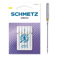 Set 5 ace de cusut, materiale elastice, finete 65, Schmetz 130/705 H-S VJS