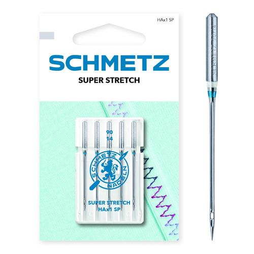 Set  5 ace de cusut Black, materiale delicate elastice, finete 90, Schmetz HAX1 SP SU VDS
