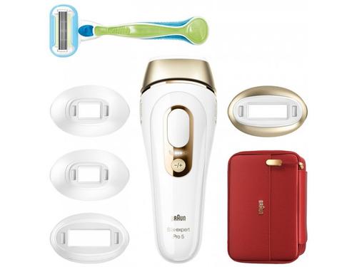 Epilator IPL Braun Silk-expert PRO 5 PL5382 Senzor automat & continuu Skin pro 2.0, 400.000 impulsuri, 10 niveluri de intensitate, 125 de impulsuri pe minut, 2 Capete de precizie, 1 Cap lat, Trusa de voiaj, Aparat de ras Venus (Alb/Auriu) Epilator IPL Braun Silk-expert PRO 5 PL5382 Senzor automat & continuu Skin pro 2.0, 400.000 impulsuri, 10 niveluri de intensitate, 125 de impulsuri pe minut, 2 Capete de precizie, 1 Cap lat, Trusa de voiaj, Aparat de ras Venus (Alb/Auriu)