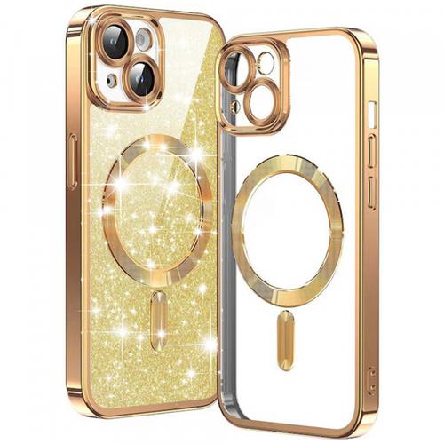 Husa MagSafe pentru Apple iPhone 14 Techsuit Luxury Glitter (Auriu)