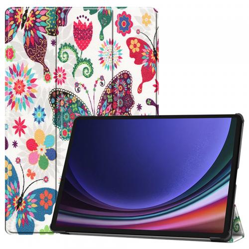 Husa pentru Samsung Galaxy Tab S9 FE / Tab S9 / Tab S10 FE, Techsuit, FoldPro Butterfly (Multicolor)