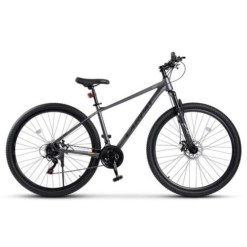 Bicicleta MTB Carpat Tanker C29312B, roti 29inch, 21 viteze, Sistem de franare mecanic pe disc, Cadru aluminiu, Gri/Negru