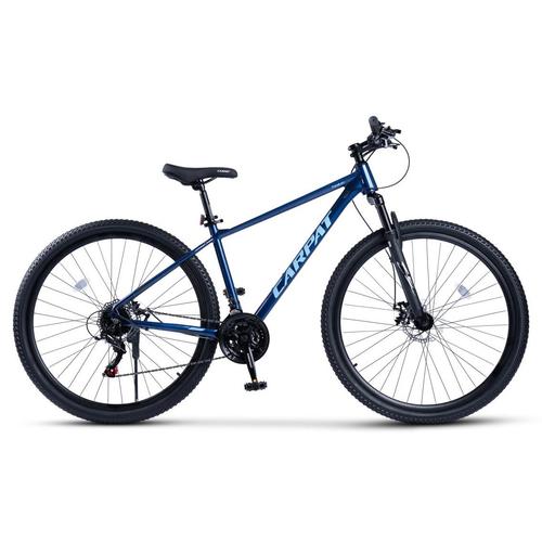 Bicicleta MTB Carpat Tanker C29312B, roti 29inch, 21 viteze, Sistem de franare mecanic pe disc, Cadru aluminiu, Albastru