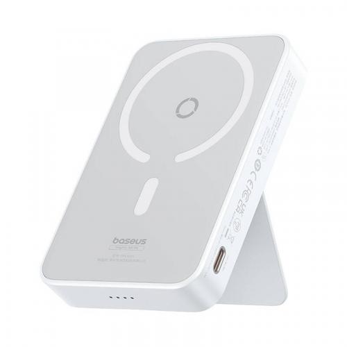 Baterie Externa Wireless Baseus MagPro Magnetic PPCXZ05, 5000 mAh, 20 W, PD + FQI, 1 x QI, 1 x USB-C (Alb)