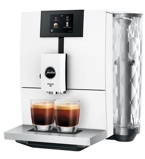 Espressor automat Jura ENA 8, 1450 W, Rezervor 1.1 l, Capacitate boabe 125 g, Wi-Fi, Rasnita incorporata (Alb)