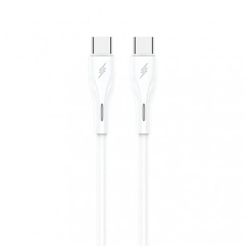 Cablu Date si Incarcare USB-C - USB-C Sendem M36C, 66W, 1m, Alb