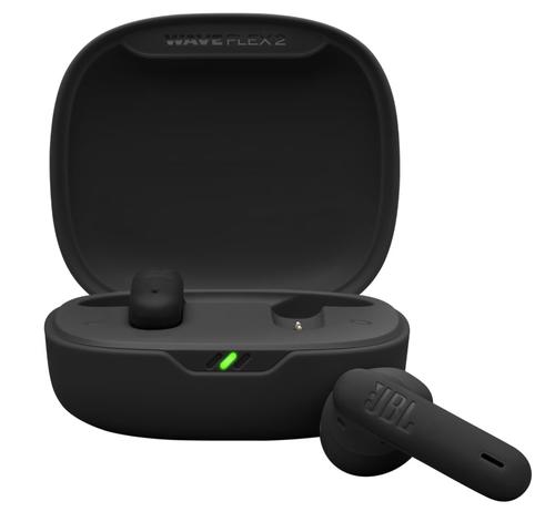 Casti In-Ear JBL Wave Flex 2, True Wireless, Bluetooth, Autonomie 10 ore/40 ore, IP54 (Negru)