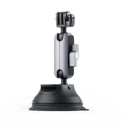 Suport cu ventuza PGYTECH pentru camere sport Osmo Action, Insta360 si GoPro, suporta maxim 300 g (Negru/Gri)