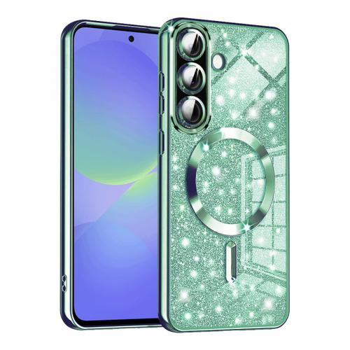 Husa MagSafe Techsuit Luxury Glitter  pentru Samsung Galaxy A56 A566 / A36 A366 (Verde)